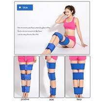 오자다리교정 오다리 교정기 휜다리 오다리교정기 교정밴드 다리 벨트 밴드 자세 교정기, 40-50kg XL, 파란색