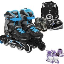 휠러스 주니어4 아동인라인 아동용인라인, 주니어4-블랙콤보세트