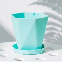 식목일행사 아보카도 대파 상추 키우기 블루베리 코알라 그루트 매직 화분 1 pcs 플라스틱 수지 화분 새로운 기하학적 북유럽 단순 흰색 농축 녹색 무 다육 화분 실내 식물, 초록, m