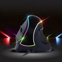 찐노마진몰 유선 RGB 버티컬 마우스 3200dpi 인체공학, RGB 유선 버티컬 마우스