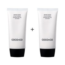 1+1 코코앤코 아보카도 톤업선크림SPF50+PA++++ 50ml 올인원 톤보정 베이스메이크업