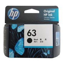 HP 63 63XL F6U64AAF6U63AA F6U62AA F6U61AA 정품잉크, 정품 NO.63 검정, 1개