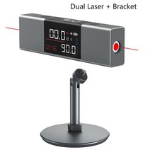 전자수평계 디지털 수평계 수평자 측량자 atuman li1 레이저 각도기 경사계 각도 측정 레벨링 미터 각도 눈금자 type c 충전 레이저 측정 도구, 듀얼(브래킷 포함)