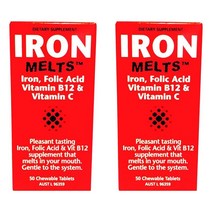 Iron Melts 50 씹는 타블렛 2팩 뉴질랜드 50 Chewable Tablets