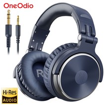 Oneodio Pro 10 유선 DJ 헤드폰 마이크가 있는 베이스 스테레오 게임용 헤드셋 전화 스튜디오 모니터 헤드폰 녹음 용, 01. Black