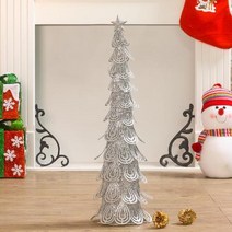 크리스마스 홈파티장식 노르딕 메탈 실버 성탄 트리 XMAS 카페 꾸미기