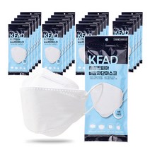 쿨청정피아 KFAD 비말차단 마스크 흰색 대형 100매 (5매입x 20개)