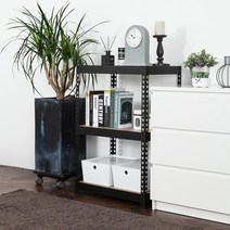 하트랙 무볼트 앵글 900x900x900x3단 선반 매립형, 블랙