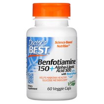 Doctors Best 벤포티아민 150 ＋ 알파리포산 300 베지 캡슐 60정