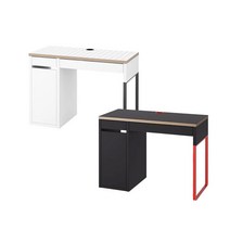 이케아 MICKE 미케 책상 105x50 cm, 화이트/앤트러싸이트 904.898.40