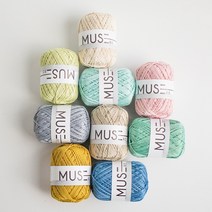 야나 뮤즈(MUSE) 65g 뜨개실 뜨개질 털실 가방뜨개 코바늘 네트백뜨기 모자뜨기 코바늘뜨기 뮤즈실, 808 월넛브라운