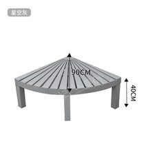 베란다데크 세탁실 화장실 방부목 고급스런디자인 마루 건식화장실 야외 부식 방지 나무 바닥 발코니 테라스, 001㎡, 부채꼴밑면길이90x폭90x높이40cm스타그레이