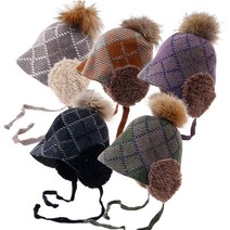 [JUNOCAP]5color 라쿤 방울털 니트 베레모 비니 여성 데일리 겨울 모자