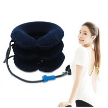 개발자 거북목교정 공기주입 목 견인기 일자목교정 가정용 목디스크, 기본형 브라운, 1개