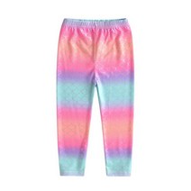 화이트블루 VIKITA- 코튼 레깅스 여아용 레오파드 프린트 바지 소녀 연필 바지 스키니 바지 아동 의류