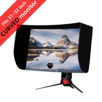 [해외] ILooker 32E 31 인치 및 32 인치 곡선 LCD LED 모니터 후드 Sunshade Sunhood for Asus Benq Dell Viewsonic Phili, Black