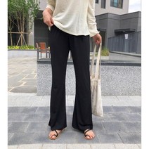 여자 여름 시원한 쿨링 아이스 찰랑 부츠컷 밴딩 와이드 쿨 팬츠 슬랙스 바지 RBT222