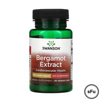 스완슨 베르가모트 버가못 베르가못 오일 추출 500mg 30정 베지캡슐 말토덱스트린