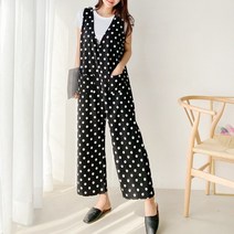 드레스날다 발랄한 귀요미 도트 브이넥 점프수트(pt488)