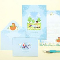 곰신기념일 이벤트 빨간머리앤 편지지 세트 여친선물 60대엄마선물, 05)앤틱브라운, 1개