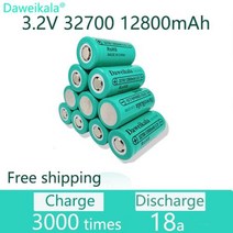 인산철 배터리팩 100 정품 32700 12800mAh 32V lifepo4 충전식 배터리 128ah 50A 전문 리튬 철 인산염 전원, 1pcs