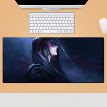 KDA 리그 오브 레전드 마우스 장패드 게임 주변 마우스패드 라지 사이즈 내오염성 견디다 창의 기념 선물, 1000*500*4mm, 패턴-21