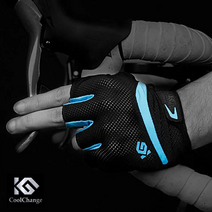 쿨체인지 91045 통풍메쉬 쿠션 반장갑 등산 자전거, BLUE