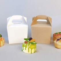 기프트 선물상자 쿠키 마카롱 떡 케이크상자 손잡이상자 답례품 선물포장, 기프트 상자(크라프트)