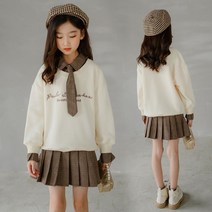 멜로 레이어드 맨투맨 치마세트 주니어복 여자주니어복 여자아동복 여아옷 여아의류 주니어상하복 여아치마세트 초등학생옷 초등여아옷 스쿨룩 하객룩