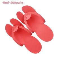 일회용 플립 플롭 도구 호텔 폼 페디큐어 EVA 10 50 쌍, 없음, 17.-Red-500 pairs