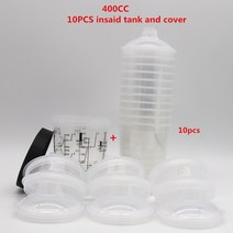 무선고압청소용물총 10pcs Isposable 페인트 컵 165cc 400cc 스프레이 건 혼합 탱크 유형 H/O 청소 없음, 02 400CC