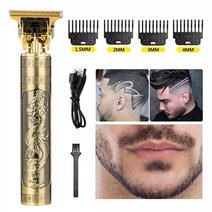 청소년 전동 면도기 전기 수염 정리기 남자 면도기추천t9 usb electric hair clipper man 0mm 트리머 이발사 전문 충전식 헤어 커팅 머신 297, 4