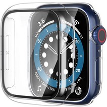 애플 시계 케이스용 유리 커버 44mm 40mm 45mm 41mm 42mm 38mm 액세서리 도금 화면 보호기 iWatch 시리즈 8 6 5 4 3 se 7, [08] Transparent, [01] 45mm series 7 8