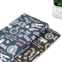 퀼트가게빈티지 유럽 여행 옥스포드 2색 천 원단, 그레이네이비