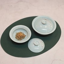 연꽃 조각 핸드메이드 도자기 뚜껑그릇 반찬그릇 다식그릇, 대