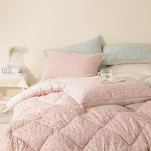 엘사 마이크로화이버 논슬립 침대패드 먼지없는 알러지케어 침구, 핑크