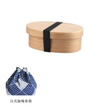 일본 2단 나무 원목 도시락통 찬합 가정 사무실 성인 다이어트 초밥 피크닉 일식 런치박스, 원목 도시락 단층