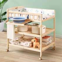 기저귀 교환대 원목 수유실 우드 조립식 갈이대 3단, 푸른 고래