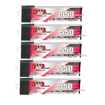 드론 날개 부품 최대 100C GNB 1S HV 3.8v 550mAh 50C 4.35V Lipo 배터리 및 충전기 FPV RC 레이싱 드론용 예비 액세서리 VS 250mah 3., [02] 빨간