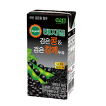 베지밀 검은콩과 검은참깨 두유, 190ml, 10개