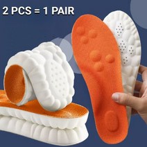족저근막염 신발 키높이 평발 기능성 깔창 Latex Sport Insoles Soft High Elasticity Shoe Pads Orthotic Breathable Deodor, Orange-Style4_35-36(235mm)