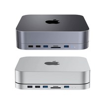 위즈플랫 HM25C SSD 외장하드 USB-C 맥미니 스타일 7 IN 1 USB허브 SD카드리더기 정품SSD 장착, 실버, 2TB