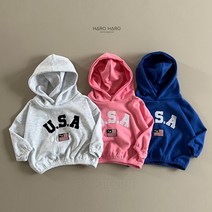 [아띠엘] USA 후드티 아동 키즈 등원룩 문센룩 캐쥬얼 데일리 편한코디 아기패션