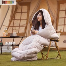 Junmao 사계절 야영 침낭, 아이보리쟈드, 1.8kg