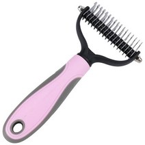 빗 슬리커 비숑 푸들 개 펫 브러쉬 털 장갑 전문 애완 동물 미용 2 양면 Dematting 고양이 브러시 레이크 강아지 도구 Undercoat 흘리기 플라잉, Pink+small