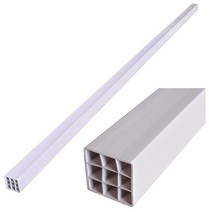 PVC 사각파이프 0-23 (40 X 40mm) (플라스틱 사각파이프)(2m/3m), 2m