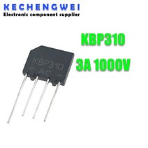 10PCS KBP310 3A 1000V 다이오드 브리지 정류기, 10개