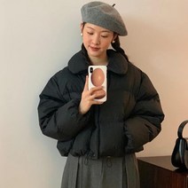 데일리 캐주얼룩 가을 겨울 새로운 귀여운 디자인 따뜻한 두툼한 숏 패딩 자켓 짧은 여성