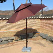 국산 이단파라솔 야외파라솔 이케아파라솔 감성파라솔 접이식파라솔 각도조절 꺾임파라솔 카페 테라스파라솔, 꺾임, 녹색