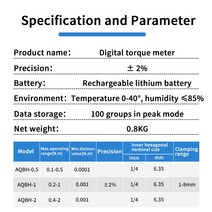 Shahe AQBH 디지털 토크 게이지 계량기 충전식 신제품, 03 0.4-2N.m